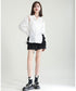 Cut-Out Ribbon Sleeve Shirt